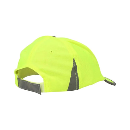High Viz Reflective Safety Baseball Cap w/ Hook & Loop Strap