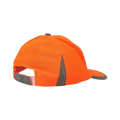 High Viz Reflective Safety Baseball Cap w/ Hook & Loop Strap