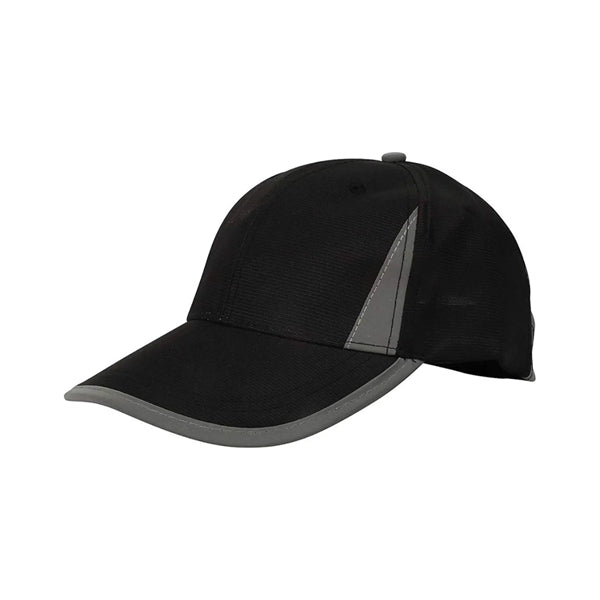 High Viz Reflective Safety Baseball Cap w/ Hook & Loop Strap