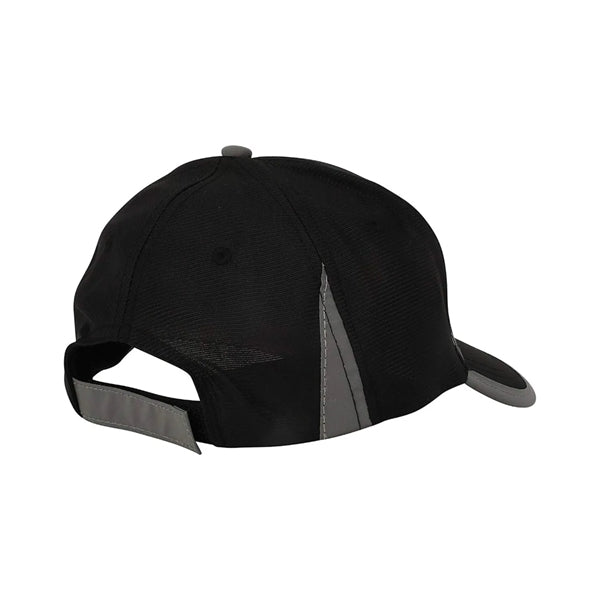 High Viz Reflective Safety Baseball Cap w/ Hook & Loop Strap