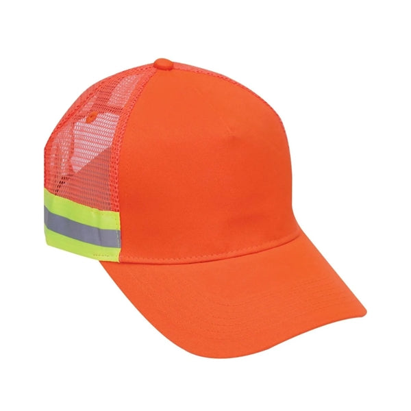 Hi Viz Mesh Back Reflective Tape Cap Safety Baseball Hat