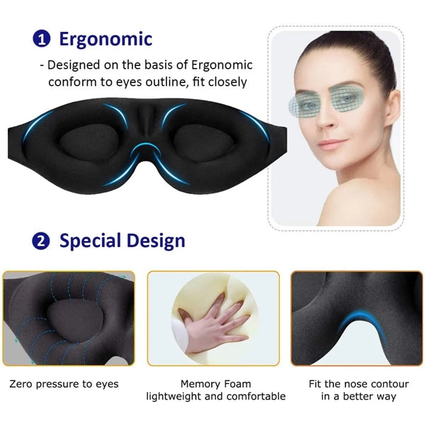 3D Sleeping Mask Comfortable Memory Foam