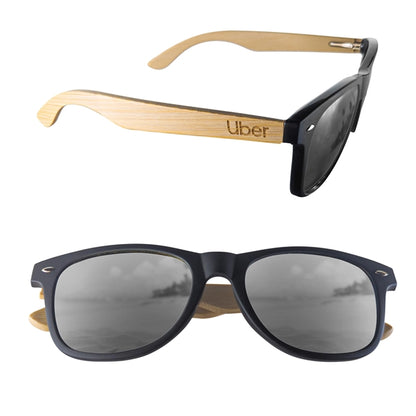 Mirror or Polarized Bamboo Arm Miami Sunglasses