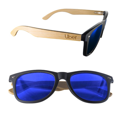 Mirror or Polarized Bamboo Arm Miami Sunglasses