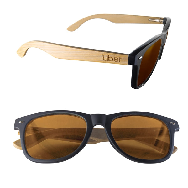 Mirror or Polarized Bamboo Arm Miami Sunglasses