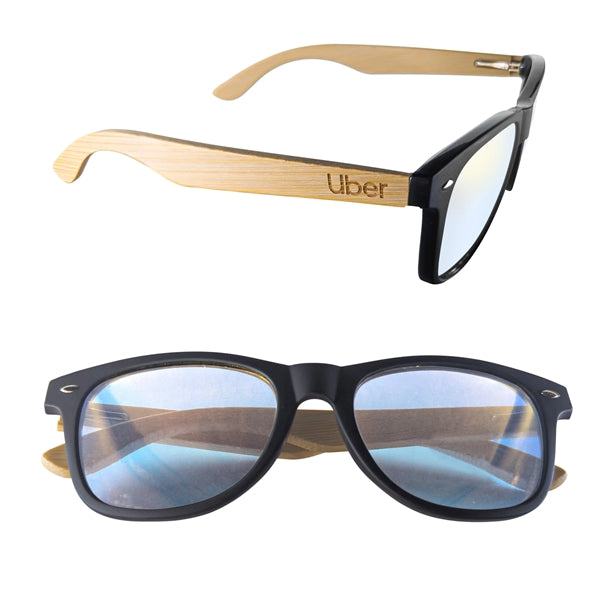 Mirror or Polarized Bamboo Arm Miami Sunglasses