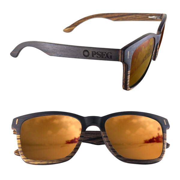 Dual Tone Wood Sunglasses with Polarized or Mirror Lens