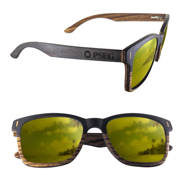 Dual Tone Wood Sunglasses with Polarized or Mirror Lens