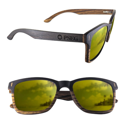 Dual Tone Wood Sunglasses with Polarized or Mirror Lens