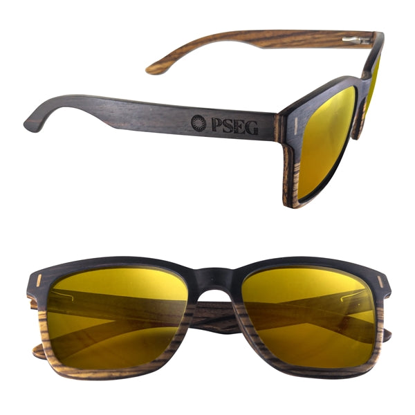 Dual Tone Wood Sunglasses with Polarized or Mirror Lens