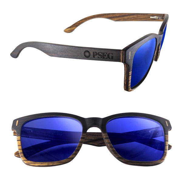 Dual Tone Wood Sunglasses with Polarized or Mirror Lens