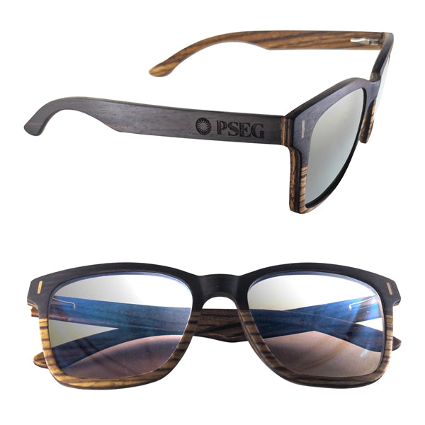 Dual Tone Wood Sunglasses with Polarized or Mirror Lens