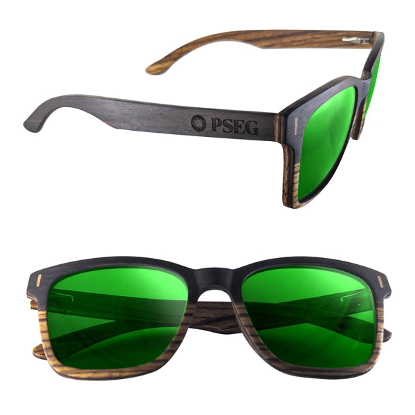 Dual Tone Wood Sunglasses with Polarized or Mirror Lens
