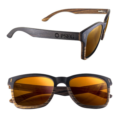 Dual Tone Wood Sunglasses with Polarized or Mirror Lens