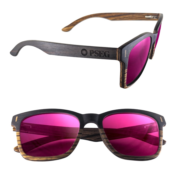 Dual Tone Wood Sunglasses with Polarized or Mirror Lens