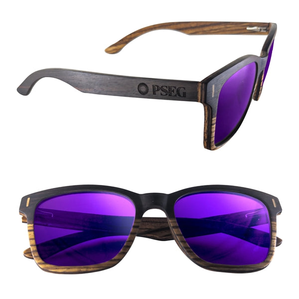 Dual Tone Wood Sunglasses with Polarized or Mirror Lens