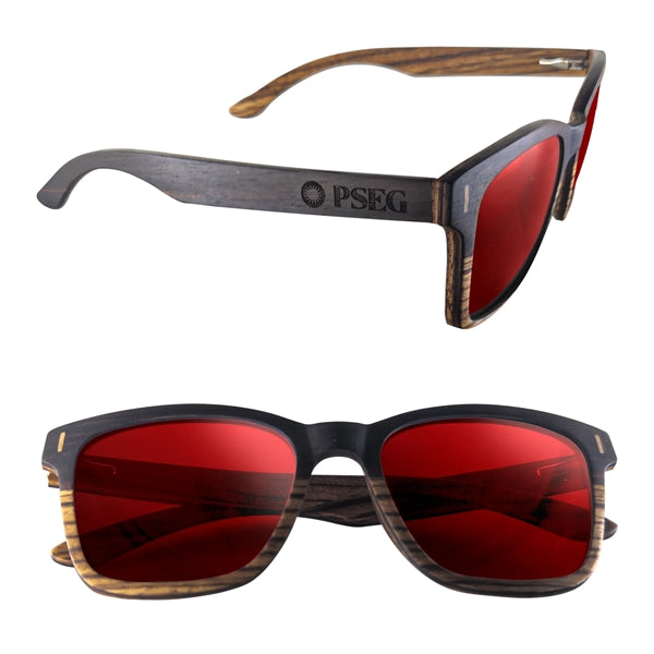 Dual Tone Wood Sunglasses with Polarized or Mirror Lens