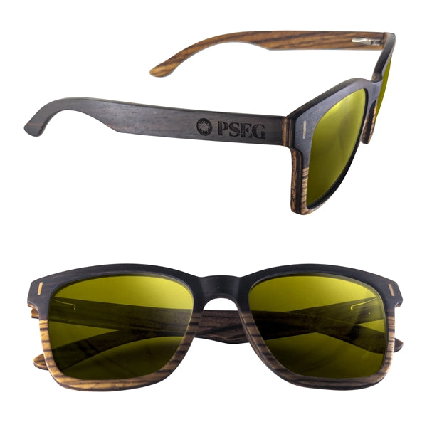 Dual Tone Wood Sunglasses with Polarized or Mirror Lens