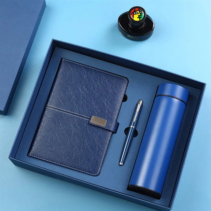 3Pcs Set Thermos Cup With Pen Notebook Gift Box