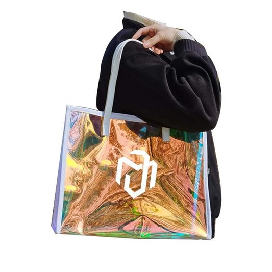 Clear Iridescent Tote Bag