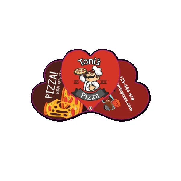 3 Part Expandable Heart Hand Fan