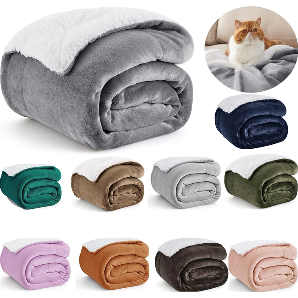 Sherpa Fleece Throw Blanket