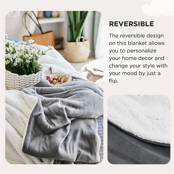 Sherpa Fleece Throw Blanket
