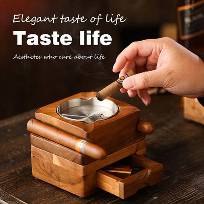 Creative Wooden Cigar Whiskey Cup