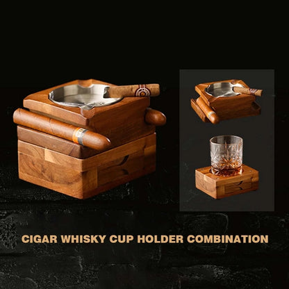 Creative Wooden Cigar Whiskey Cup