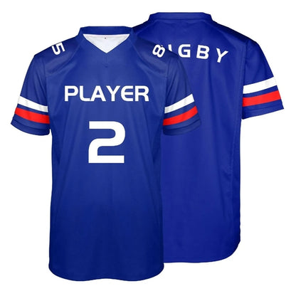 MENS CUSTOM PERFORMANCE PERSONALIZED SUBLIMATED RUGBY JERSEY