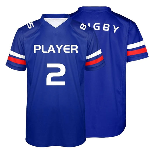 MENS CUSTOM PERFORMANCE PERSONALIZED SUBLIMATED RUGBY JERSEY