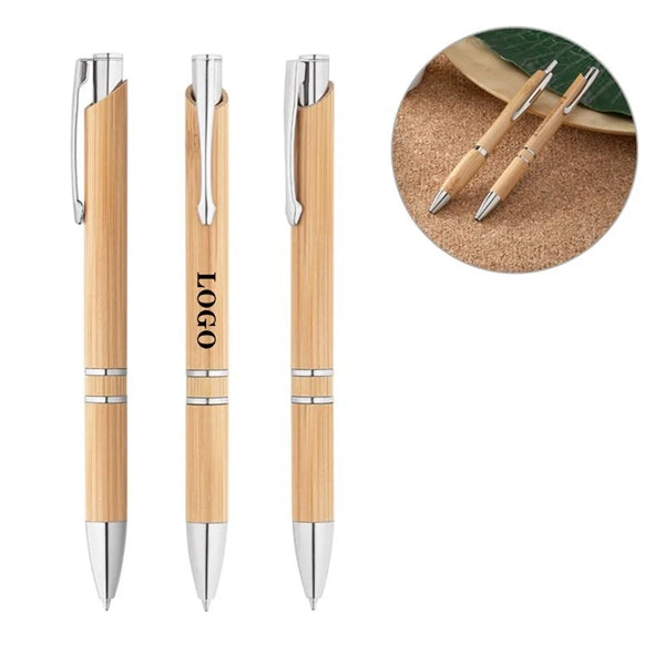 Wooden Bamboo Press Ball Pen