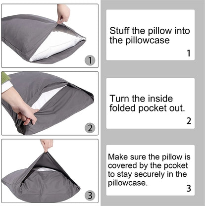 100% Brushed Microfiber Queen Pillowcases