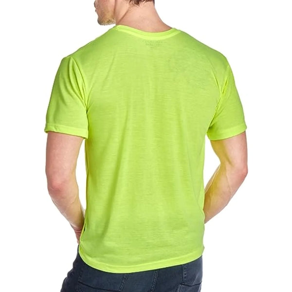 Non-ANSI Hi Viz Poly-Cotton Knitted Safety T-Shirt W/ Pocket