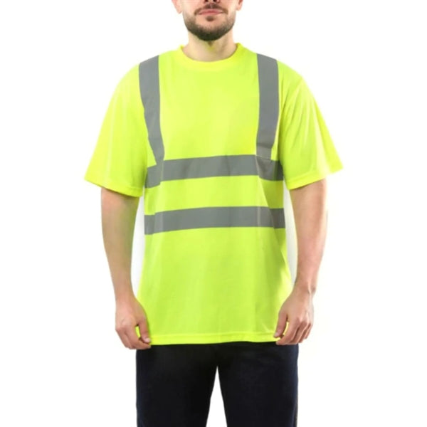 Hi Viz Poly-Cotton Knitted Class 2 Safety Workwear T-Shirt