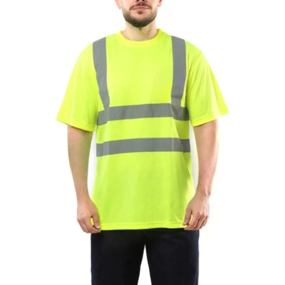 Hi Viz Poly-Cotton Knitted Class 2 Safety Workwear T-Shirt