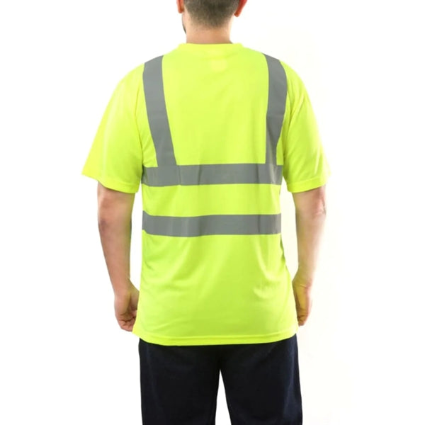 Hi Viz Poly-Cotton Knitted Class 2 Safety Workwear T-Shirt