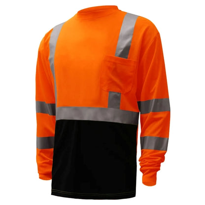 Hi Viz 170gsm Cotton Knitted Class 3 Safety Pocket T-Shirt
