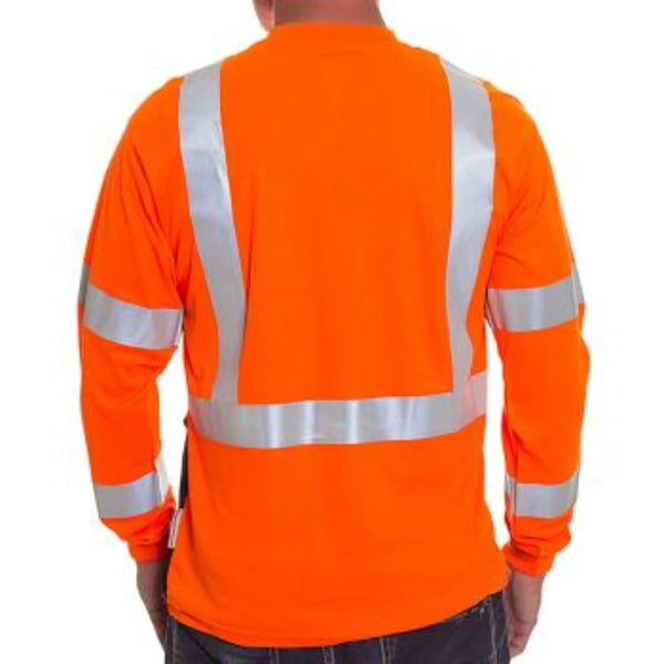 Hi Viz 170gsm Cotton Knitted Class 3 Safety Pocket T-Shirt