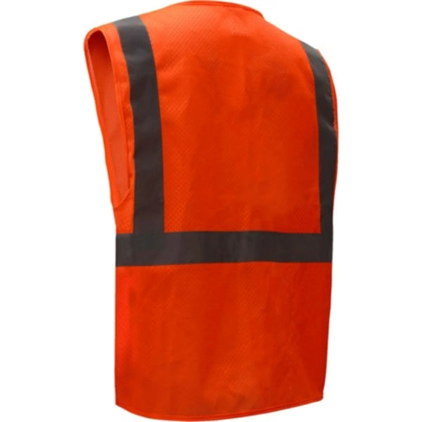 Hi Visibility Reflective Mesh Safety Zip Vest With Pockets