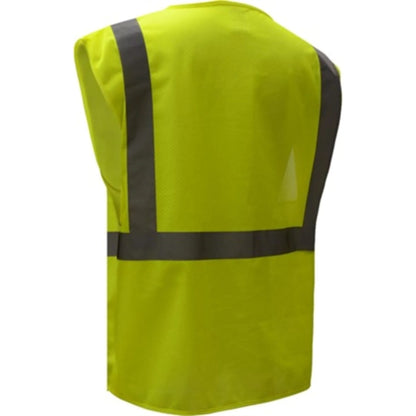 Hi Visibility Reflective Mesh Safety Zip Vest With Pockets