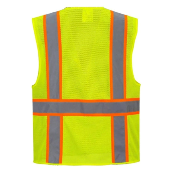 Hi Viz Two Tone Reflective Contrast Mesh Safety Vest
