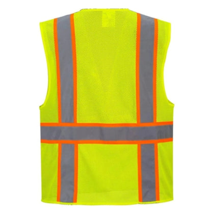 Hi Viz Two Tone Reflective Contrast Mesh Safety Vest