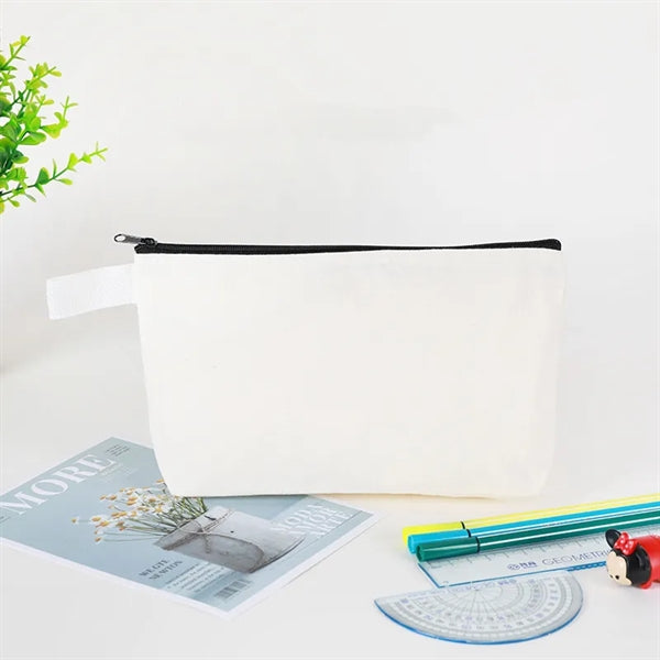 Canvas Pencil Pouch Craft Makeup Cosmetic Zipper Bag
