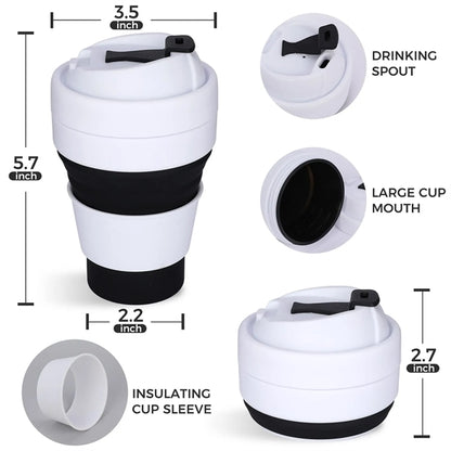 12 Oz Foldable Portable Silicone Travel Cup