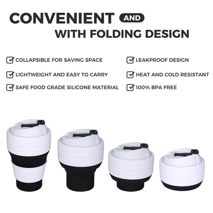 12 Oz Foldable Portable Silicone Travel Cup