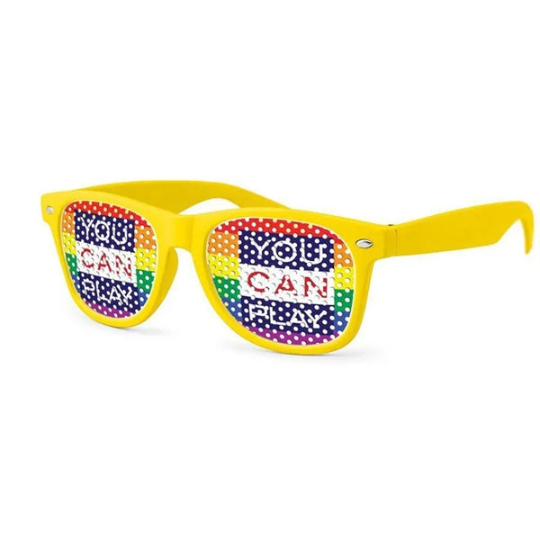 Custom Printed Lenses Retro Sunglasses with Pinhole Stickers