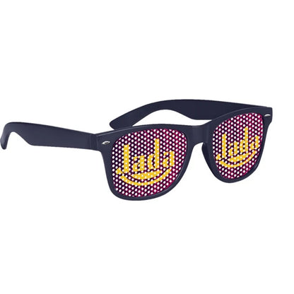 Custom Printed Lenses Retro Sunglasses with Pinhole Stickers