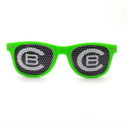 Custom Printed Lenses Retro Sunglasses with Pinhole Stickers