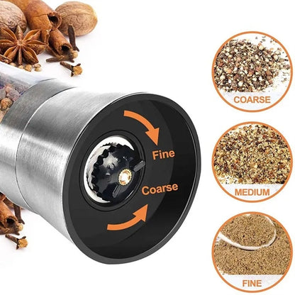 Stainless Steel Salt and Pepper Grinder Set of 2